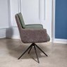 Woods Messina Green Leather Dining Chair (Set of 2)