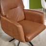 Woods Messina Cognac Leather Dining Chair (Set of 2)