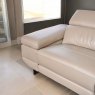 Woods Bruno Power Corner Sofa in Light Grey Leather