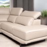 Woods Bruno Power Corner Sofa in Light Grey Leather