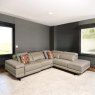 Woods Bruno Power Corner Sofa in Light Grey Leather