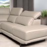 Woods Bruno Power Corner Sofa in Light Grey Leather