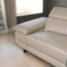 Woods Bruno Power Corner Sofa in Light Grey Leather