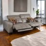 Woods Oti 3 Seater Power Recliner Sofa in Elephant Grey Leather