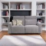 Brodie 3 Seater Sofa with Power and Massage in Granite Fabric