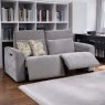 Woods Brodie 3 Seater Sofa with Power and Massage in Granite Fabric