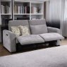 Woods Brodie 3 Seater Sofa with Power and Massage in Granite Fabric