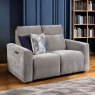 Woods Brodie 2 Seater Sofa with Power and Massage in Granite Fabric