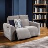 Woods Brodie 2 Seater Sofa with Power and Massage in Granite Fabric