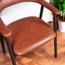 Woods Albi Dining Chair - Retro Brandy / Dark Oak Legs (Set of 2)