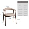 Woods Albi Dining Chair - Beige / Dark Oak Legs (Set of 2)