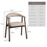 Woods Albi Dining Chair - Beige / Dark Oak Legs (Set of 2)