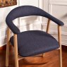 Woods Albi Dining Chair - Dark Blue / Oiled Oak Legs (Set of 2)