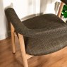 Clearance Albi Dining Chair - Dark Green / Oiled Oak Legs (Set of 2)