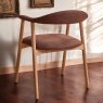 Woods Albi Dining Chair - Copper / Oiled Oak Legs (Set of 2)