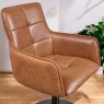 Woods Arno Cognac Leather Dining Chair (Set of 2)