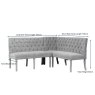 Woods Boston Corner Bench in Grey (Left Hand Facing)