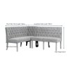 Woods Boston Corner Bench in Grey (Right Hand Facing)