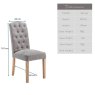 Woods Boston Button Back Dining Chair in Grey (Set of 2)