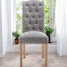 Woods Boston Button Back Dining Chair in Grey (Set of 2)