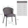 Woods Tristan Grey Fabric Dining Chair (Set of 2)