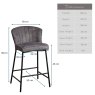 Woods Tristan Grey Fabric Bar Stool (Set of 2)