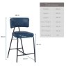 Woods Admiral Dark Blue Bar Stool