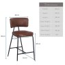 Woods Admiral Brown Bar Stool