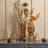 Woods Cone Tree Glass Ornament in Gold Luster