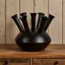 Woods Aluminium Dome Vase in Matt Black Finish - Small