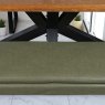 Woods Soho 200cm Dining Table with Industrial Corner Bench & Bench Seat in Olive
