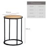 Clearance Industrial Light Round Lamp Table